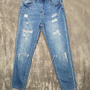 Insane Gene Blue Jeans Women's 25/3 Distressed Light Wash High waist